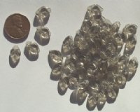 50 12mm Transparent Black Diamond Glass Leaf Beads